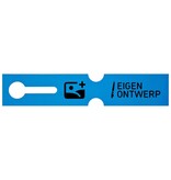 Sleufetiketten voor E2 kratten met jouw eigen ontwerp 260x50mm - per 100 etiketten