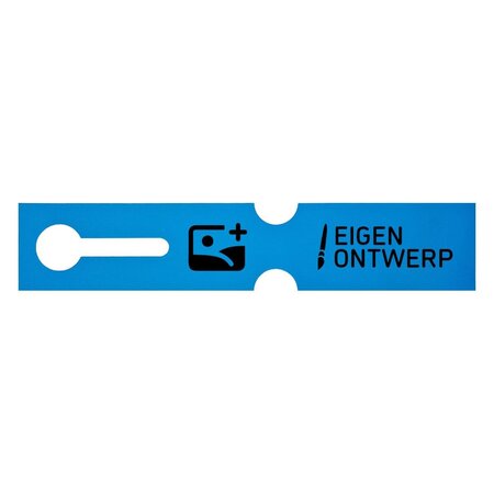 Sleufetiketten voor E2 kratten met jouw eigen ontwerp 260x50mm - per 100 etiketten