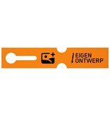 Sleufetiketten voor E2 kratten met jouw eigen ontwerp 260x50mm - per 100 etiketten