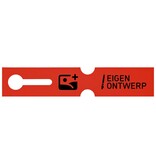 Sleufetiketten voor E2 kratten met jouw eigen ontwerp 260x50mm - per 100 etiketten