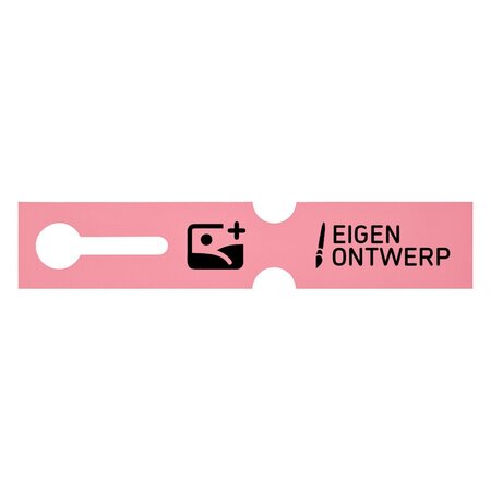 Sleufetiketten voor E2 kratten met jouw eigen ontwerp 260x50mm - per 100 etiketten