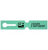 Sleufetiketten voor E2 kratten met jouw eigen ontwerp 260x50mm - per 100 etiketten