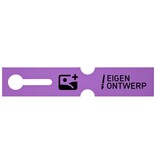 Sleufetiketten voor E2 kratten met jouw eigen ontwerp 260x50mm - per 100 etiketten