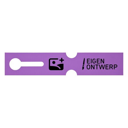 Sleufetiketten voor E2 kratten met jouw eigen ontwerp 260x50mm - per 100 etiketten
