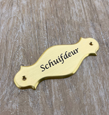 CombiCraft Messing naambordje Jules met eigen regels tekst - per 1 stuk