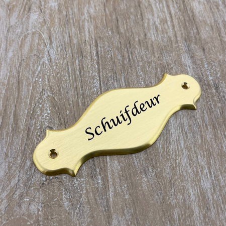 CombiCraft Messing naambordje Jules met eigen regels tekst - per 1 stuk