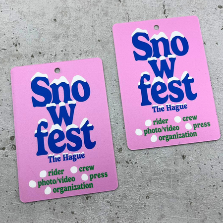 Event badge met eigen logo van PET 105x148,5mm