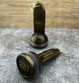 Hotel sleutelhanger Empire met gravering van gebruineerd messing - per 1 stuk