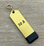CombiCraft Amérique aluminium hotel sleutelhanger goud met zwarte gravering