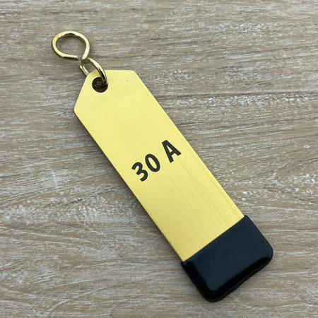 CombiCraft Amérique aluminium hotel sleutelhanger goud met zwarte gravering