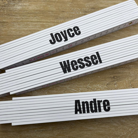 CombiCraft Houten duimstok 2 meter met naam - per stuk