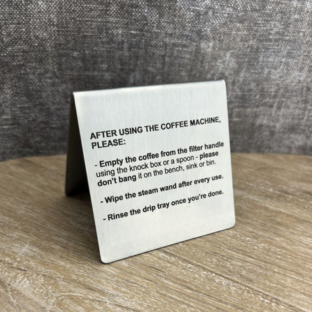 CombiCraft RVS tafelbordje van 70 x 70 mm met eigen ontwerp - per 1 stuk