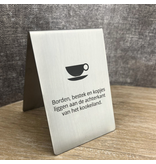 CombiCraft RVS tafelbordje van 70 x 70 mm met eigen ontwerp - per 1 stuk