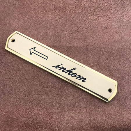 Traditioneel retro deurbordje met optioneel jouw gravering