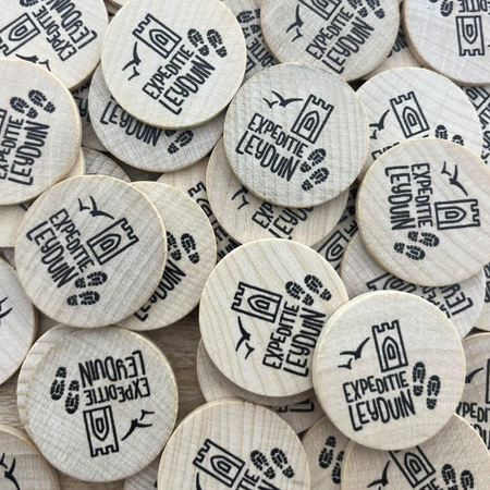 CombiCraft Houten munten Ø29mm met jouw eigen ontwerp - per 100 stuks