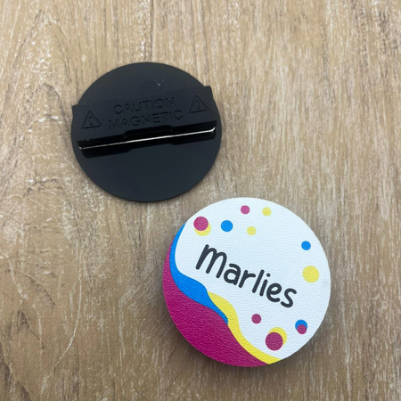 CombiCraft Kunststof naambadge Ø50mm met eigen tekst - per 1 stuk