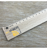 Houten liniaal 30cm bedrukt met logo - per stuk