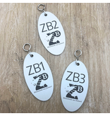 CombiCraft Aluminium hotel sleutelhanger Louis met gravering - per stuk