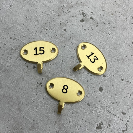 CombiCraft Sleutelhaakje ovaal met gravering van messing - per 1 stuk