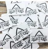 Witte plastic rechthoek munten 50 x 35 mm met jouw eigen ontwerp - per 100 stuks