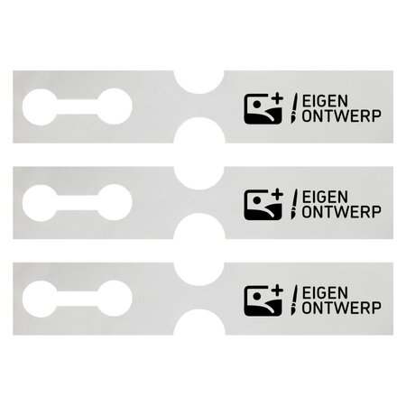 Sleufetiketten giant met jouw eigen ontwerp 381x75mm - per 100 etiketten