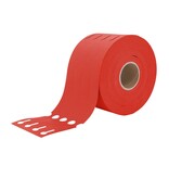Blanco sleufetiketten 250x25mm voor thermal transferprinters op rol rood - per 1500 etiketten