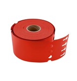 Blanco sleufetiketten 250x25mm voor thermal transferprinters op rol rood - per 1500 etiketten