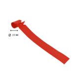 Blanco sleufetiketten 250x25mm voor thermal transferprinters op rol rood - per 1500 etiketten