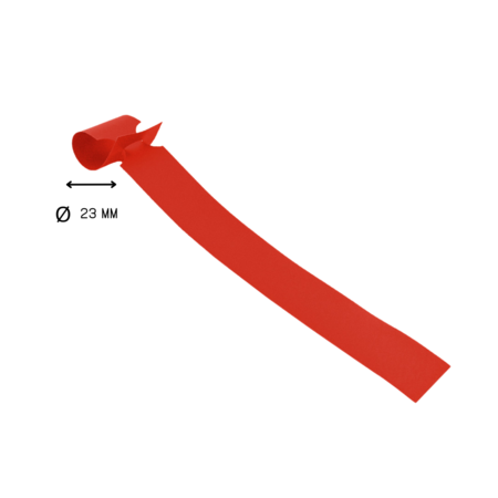 Blanco sleufetiketten 250x25mm voor thermal transferprinters op rol rood - per 1500 etiketten