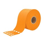 CombiCraft Blanco sleufetiketten 250x25mm voor thermal transferprinters op rol oranje - per 1500 etiketten