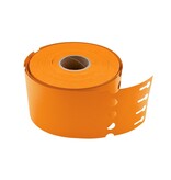 CombiCraft Blanco sleufetiketten 250x25mm voor thermal transferprinters op rol oranje - per 1500 etiketten