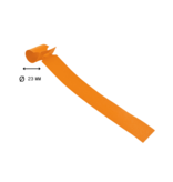 CombiCraft Blanco sleufetiketten 250x25mm voor thermal transferprinters op rol oranje - per 1500 etiketten