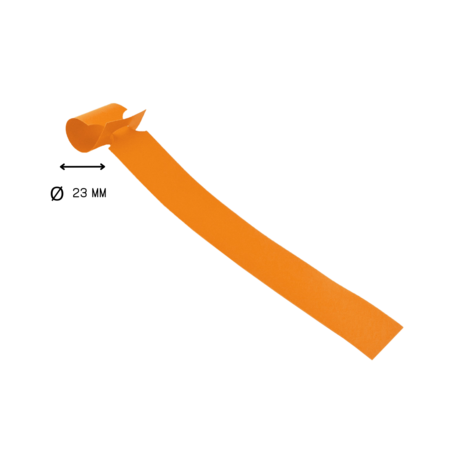 CombiCraft Blanco sleufetiketten 250x25mm voor thermal transferprinters op rol oranje - per 1500 etiketten