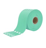 Blanco sleufetiketten 250x25mm voor thermal transferprinters op rol mintgroen - per 1500 etiketten