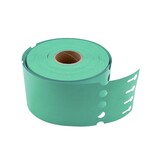 Blanco sleufetiketten 250x25mm voor thermal transferprinters op rol mintgroen - per 1500 etiketten