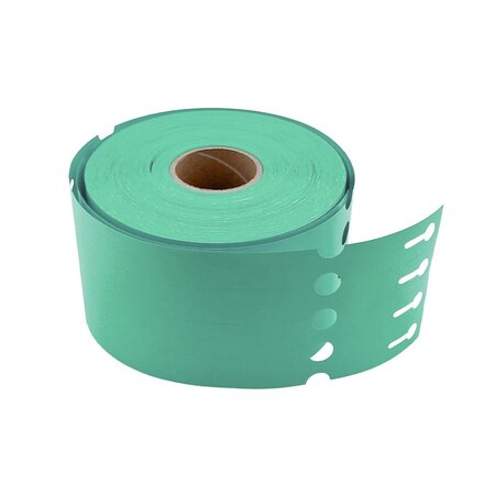 Blanco sleufetiketten 250x25mm voor thermal transferprinters op rol mintgroen - per 1500 etiketten