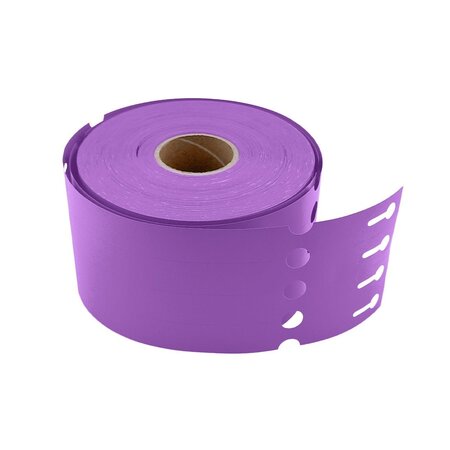 Blanco sleufetiketten 250x25mm voor thermal transferprinters op rol paars - per 1500 etiketten