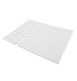 CombiCraft Blanco sleufetiketten 250x25mm met afscheurstrookje voor laserprinters wit - per 200 etiketten