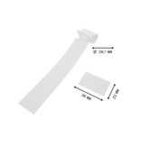 Blanco sleufetiketten 250x25mm met afscheurstrookje voor laserprinters wit - per 200 etiketten