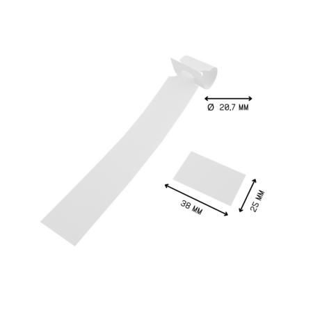 CombiCraft Blanco sleufetiketten 250x25mm met afscheurstrookje voor laserprinters wit - per 200 etiketten