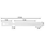 CombiCraft Blanco sleufetiketten 250x25mm met afscheurstrookje voor laserprinters wit - per 200 etiketten