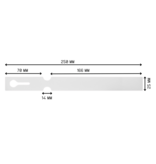 Blanco sleufetiketten 250x25mm voor laserprinters wit - per 200 etiketten