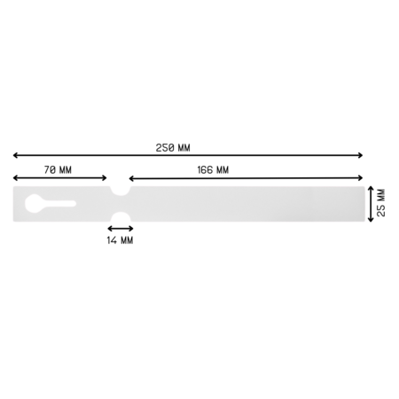 CombiCraft Blanco sleufetiketten 250x25mm voor laserprinters wit - per 200 etiketten