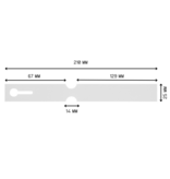 Blanco sleufetiketten 210x25mm voor laserprinters wit - per 198 etiketten