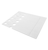 Blanco sleufetiketten 250x38mm met afscheurstrookje voor laserprinters wit - per 200 etiketten