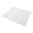 Blanco sleufetiketten 250x38mm met afscheurstrookje voor laserprinters wit - per 200 etiketten