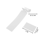 Blanco sleufetiketten 250x38mm met afscheurstrookje voor laserprinters wit - per 200 etiketten