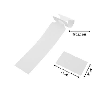 Blanco sleufetiketten 250x38mm met afscheurstrookje voor laserprinters wit - per 200 etiketten