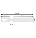 Blanco sleufetiketten 250x38mm voor laserprinters wit - per 200 etiketten