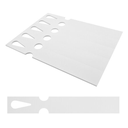 Blanco sleufetiketten 250x38mm voor laserprinters wit - per 200 etiketten